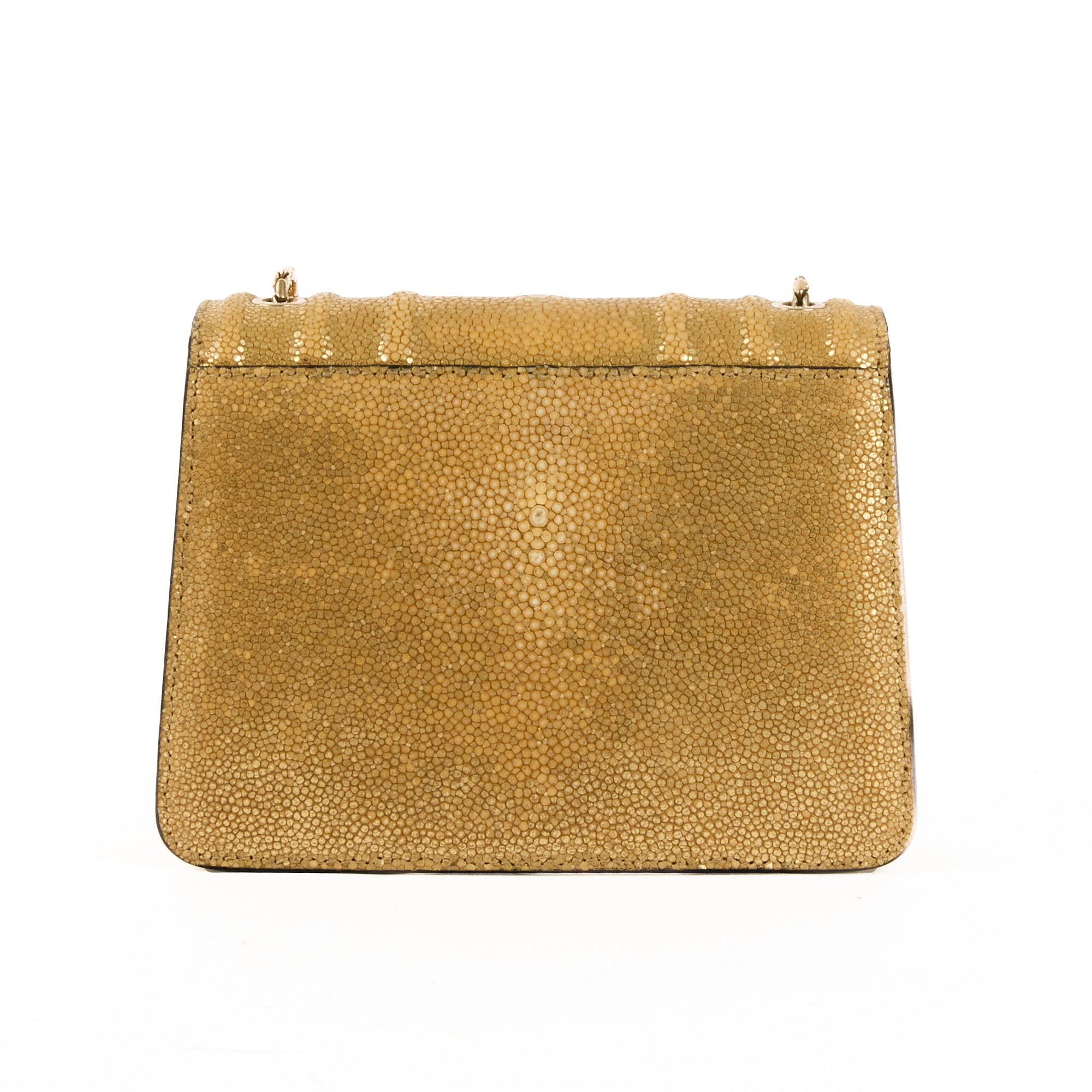 BVLGARI - Sac bandoulière Serpenti Forever cuir galuchat doré - Handbag