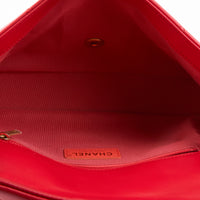 CHANEL - Sac bandoulière Top Handle In The Loop cuir rouge - Handbag