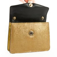 BVLGARI - Sac bandoulière Serpenti Forever cuir galuchat doré - Handbag
