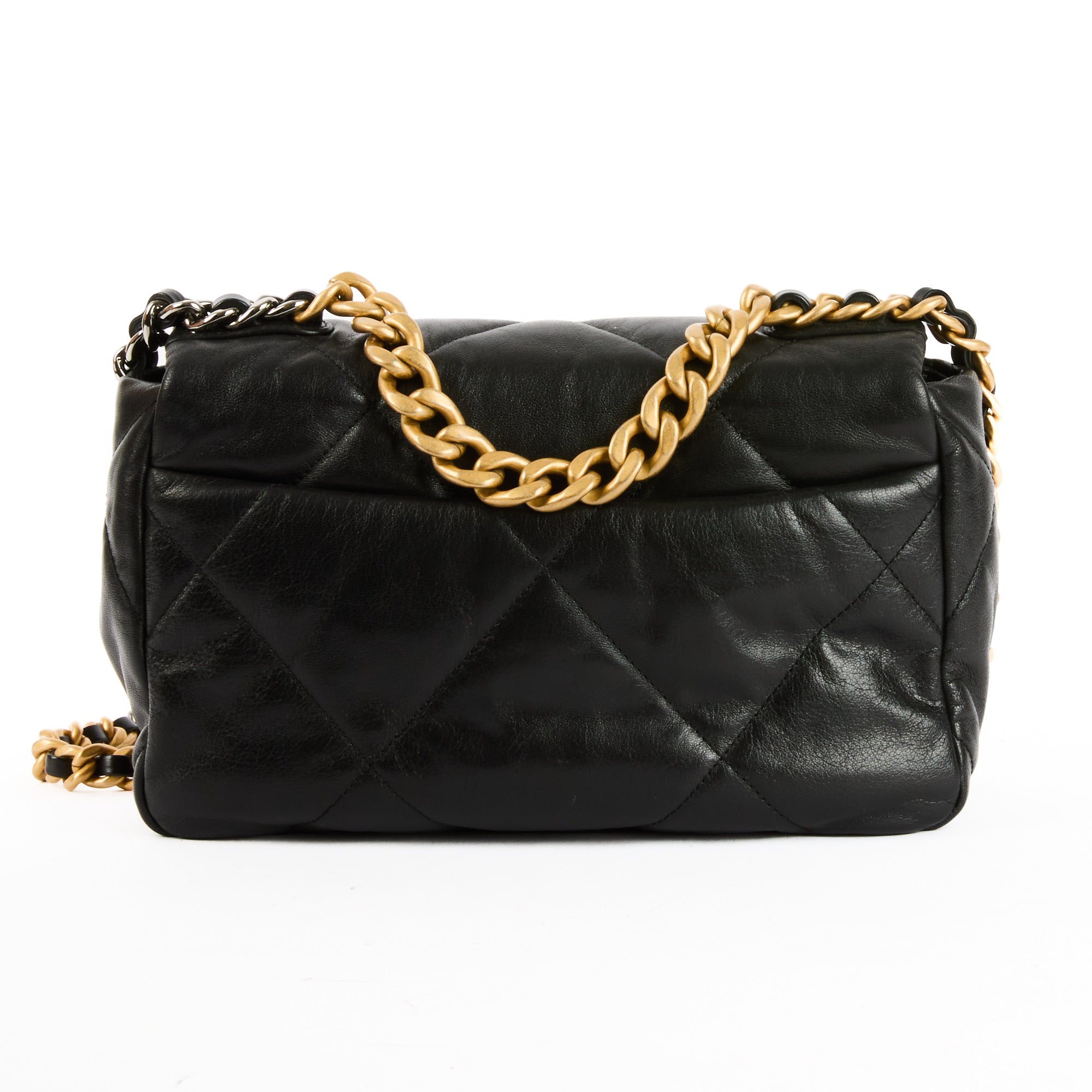 CHANEL - Sac bandoulière 19 Small cuir noir - Handbag