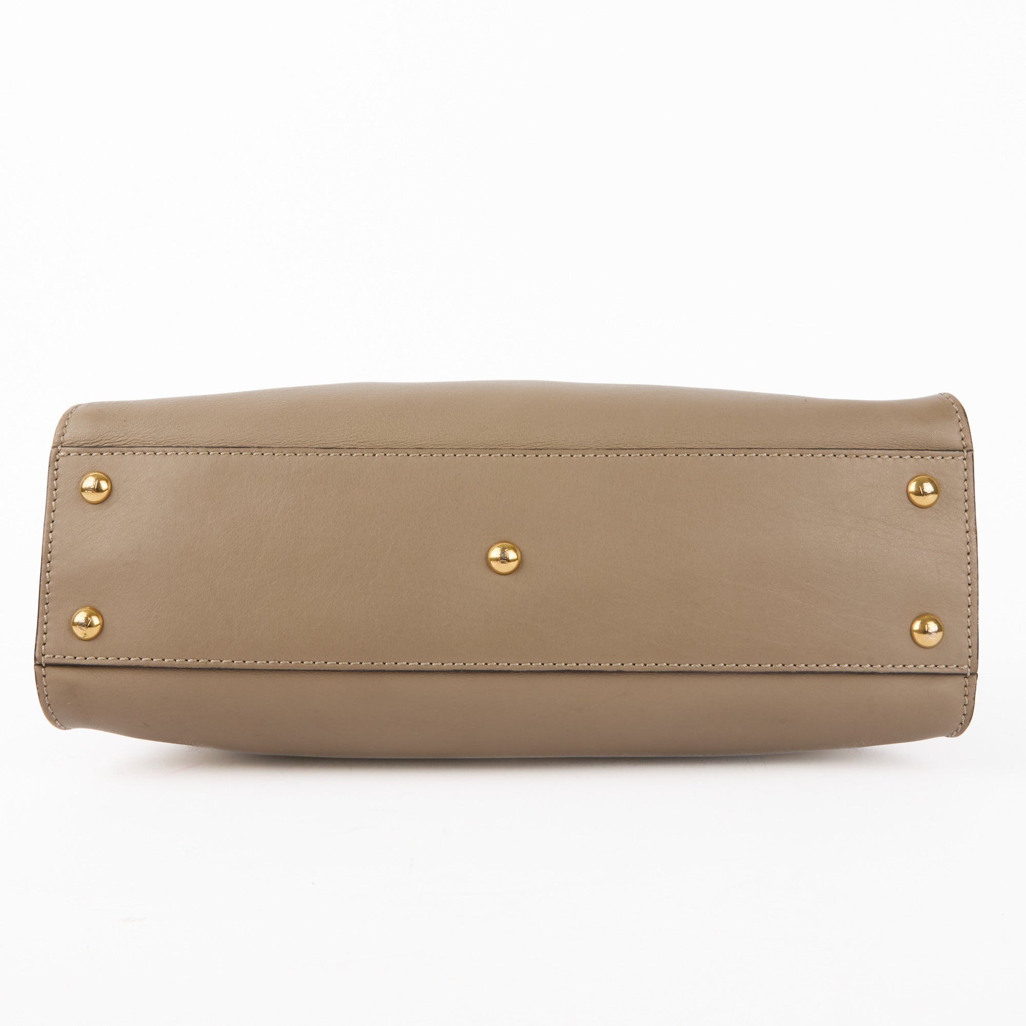 FENDI - Sac bandoulière Peekaboo Medium cuir Taupe - Hand Bag