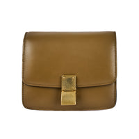 CELINE - Classic Box small shoulder bag in brown leather - Handbag