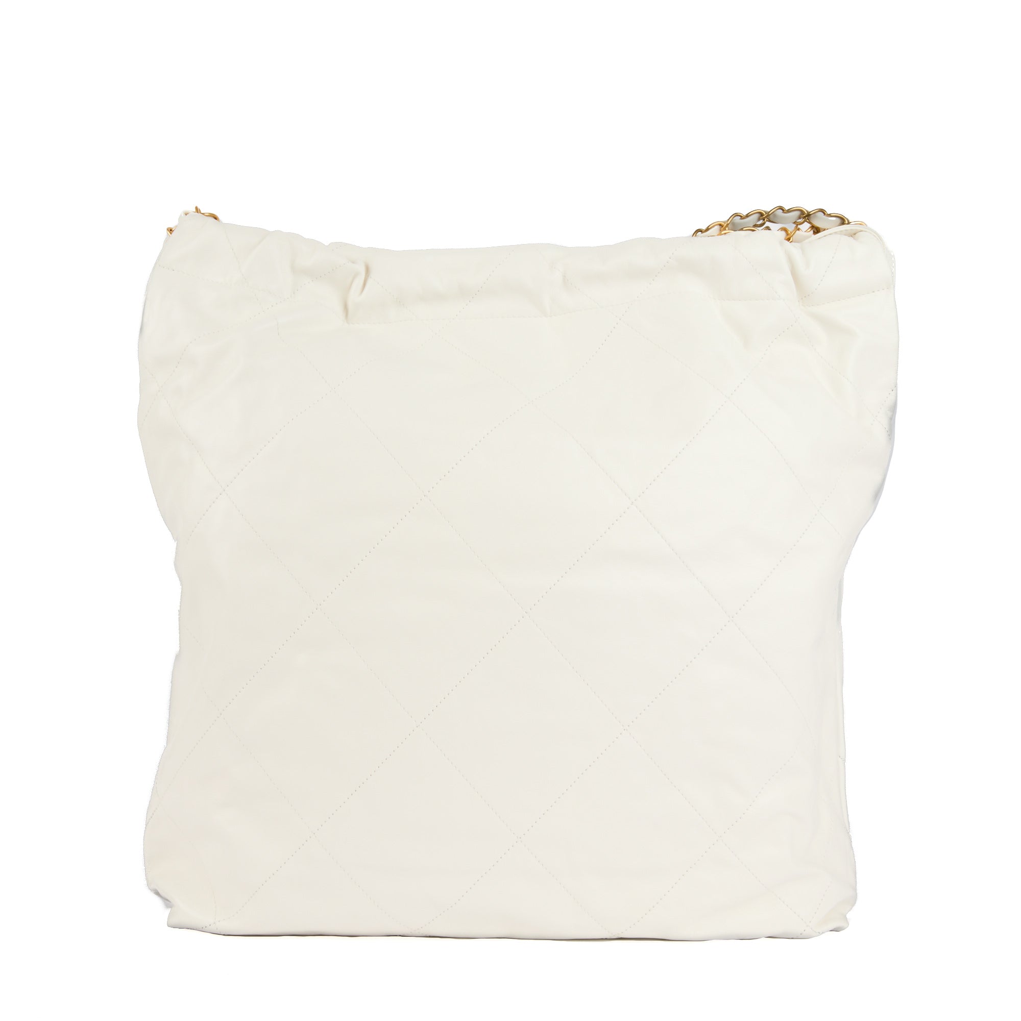 CHANEL - Sac bandoulière Chanel 22 Large cuir blanc  - Handbag