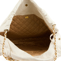 CHANEL - Sac bandoulière Chanel 22 Large cuir blanc  - Handbag