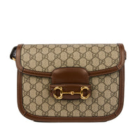 GUCCI - Sac bandoulière Horsebit 1955 toile GG Guccissima marron - Handbag