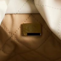 CHANEL - Sac bandoulière Chanel 22 Large cuir blanc  - Handbag