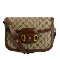 GUCCI - Sac bandoulière Horsebit 1955 toile GG Guccissima marron - Handbag