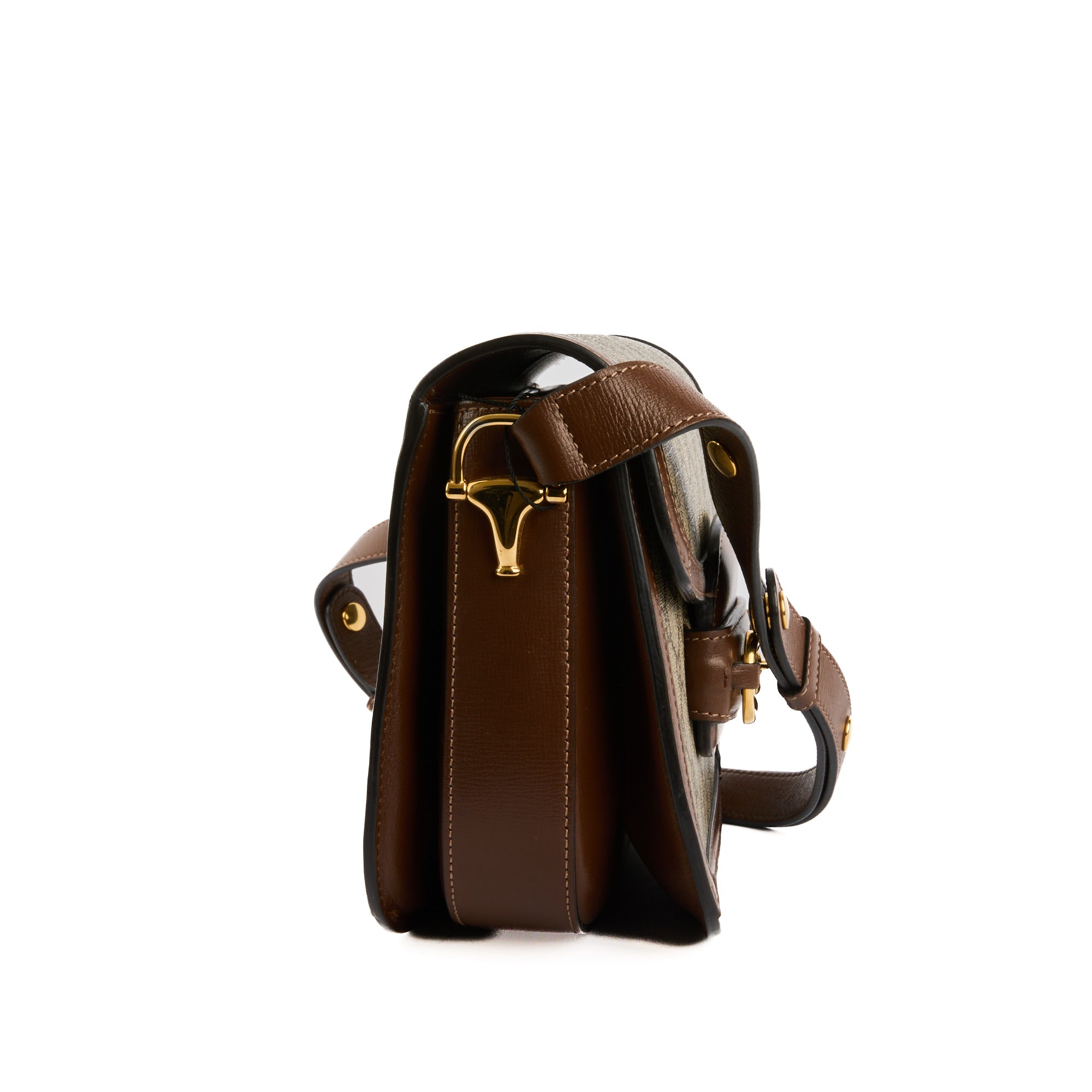 GUCCI - Sac bandoulière Horsebit 1955 toile GG Guccissima marron - Handbag