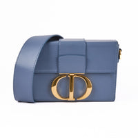 DIOR - Montaigne 30 Box blue leather handbag