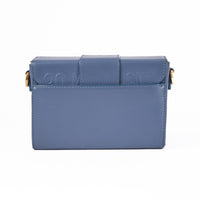 DIOR - Montaigne 30 Box blue leather handbag