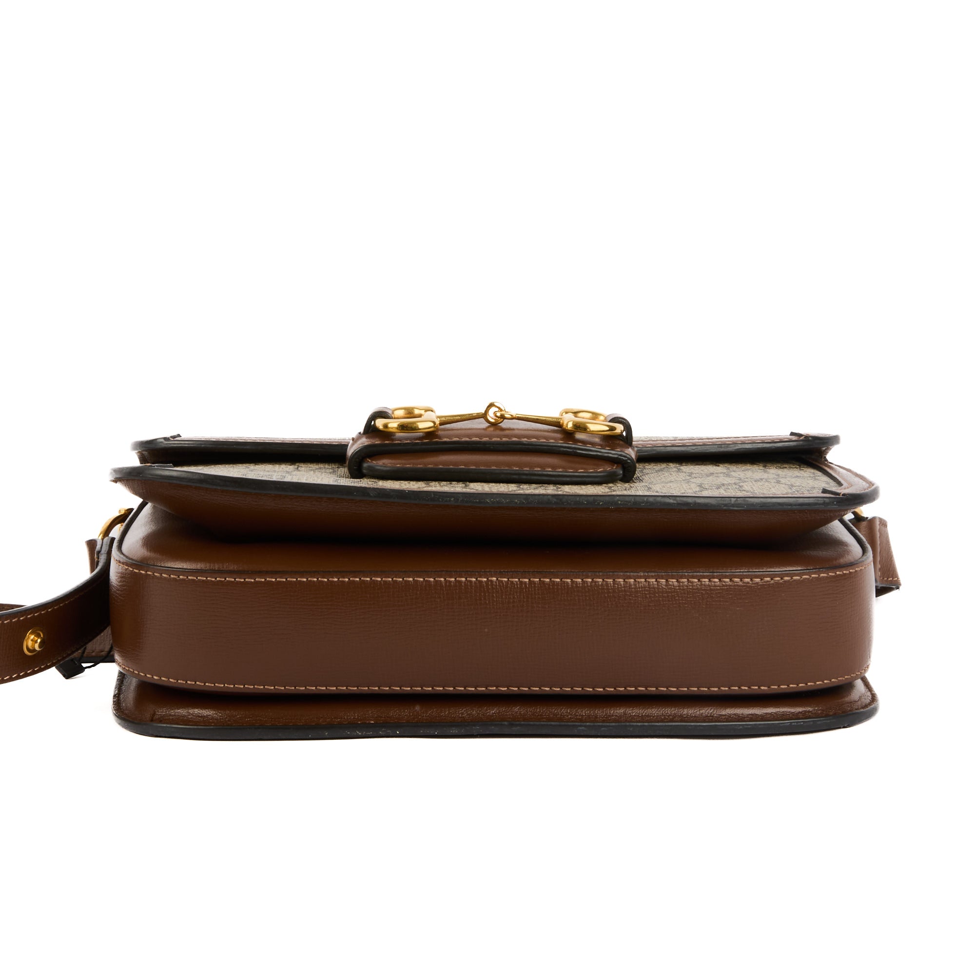 GUCCI - Sac bandoulière Horsebit 1955 toile GG Guccissima marron - Handbag