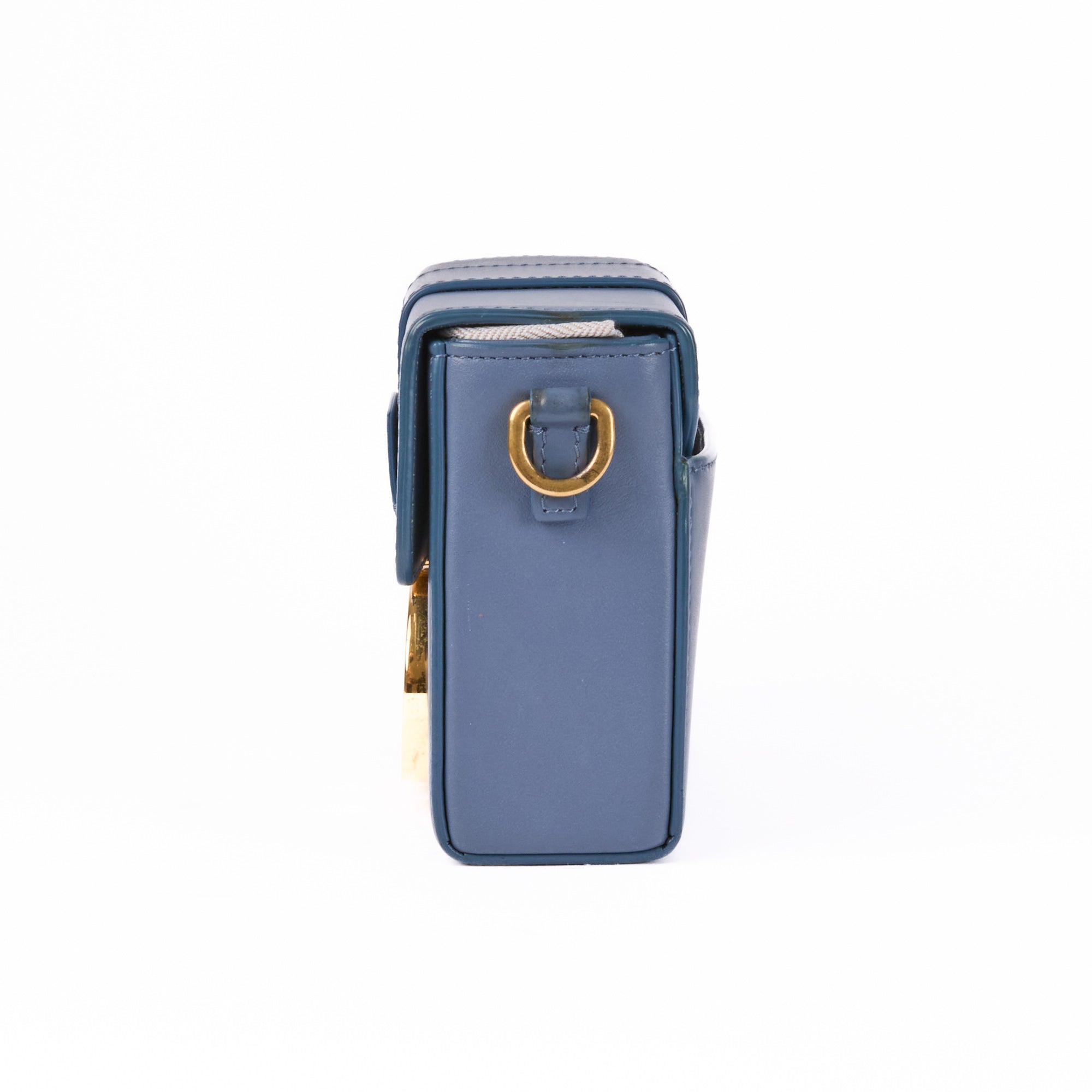 DIOR - Montaigne 30 Box blue leather handbag