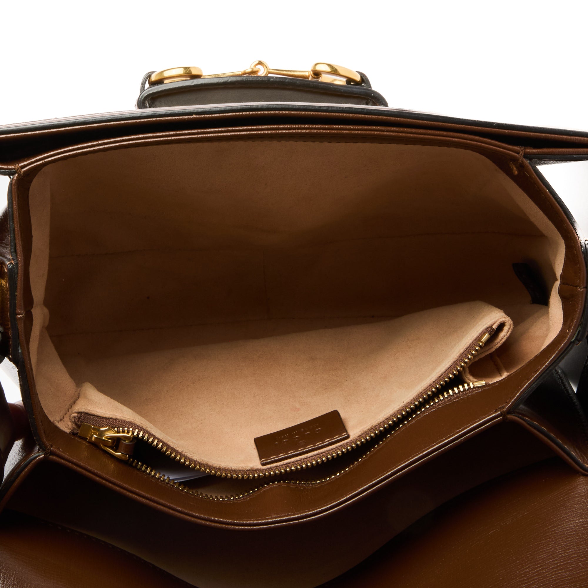 GUCCI - Sac bandoulière Horsebit 1955 toile GG Guccissima marron - Handbag