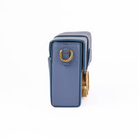 DIOR - Montaigne 30 Box blue leather handbag