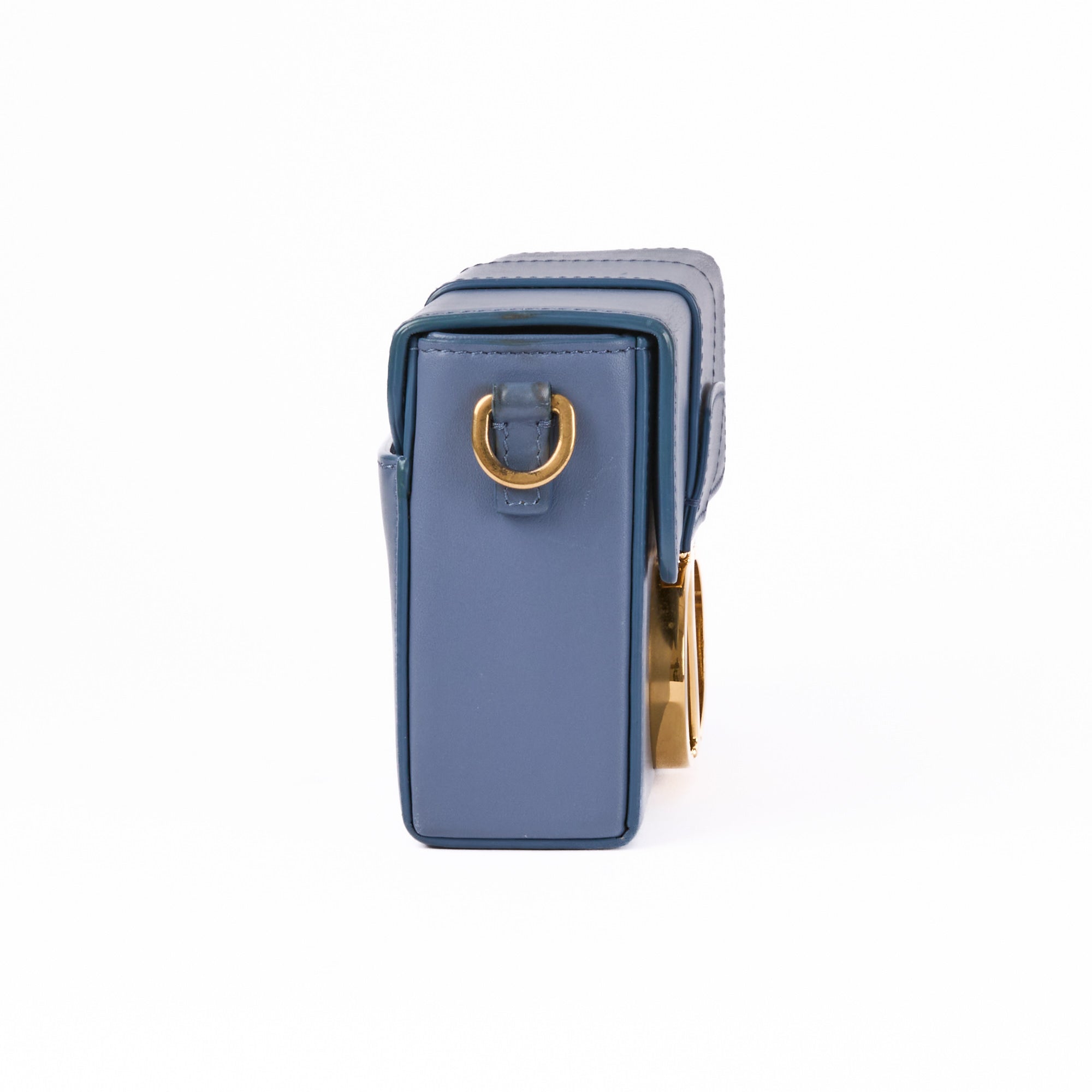 DIOR - Montaigne 30 Box blue leather handbag