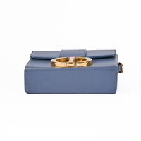 DIOR - Montaigne 30 Box blue leather handbag