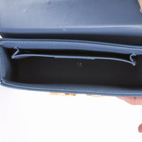 DIOR - Montaigne 30 Box blue leather handbag