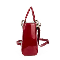 DIOR - Sac à main Mini Lady Dior cuir vernis rouge - Handbag