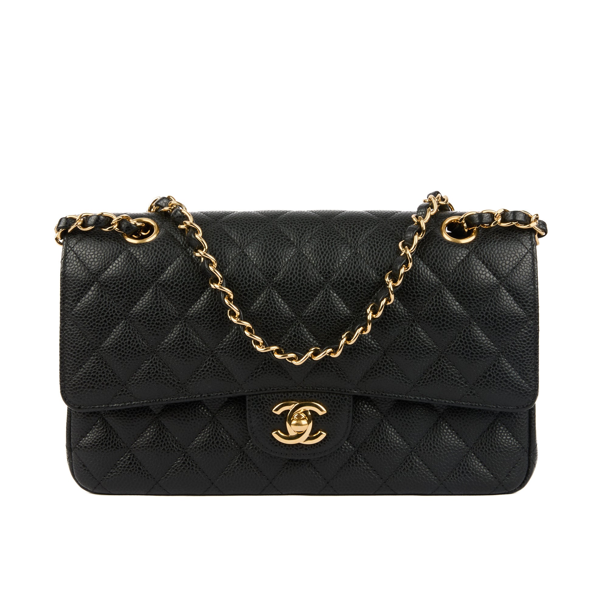 CHANEL - Sac bandoulière Timeless Classique 11.12 cuir caviar noir - Hand bag