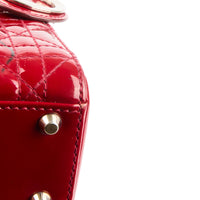 DIOR - Sac à main Mini Lady Dior cuir vernis rouge - Handbag