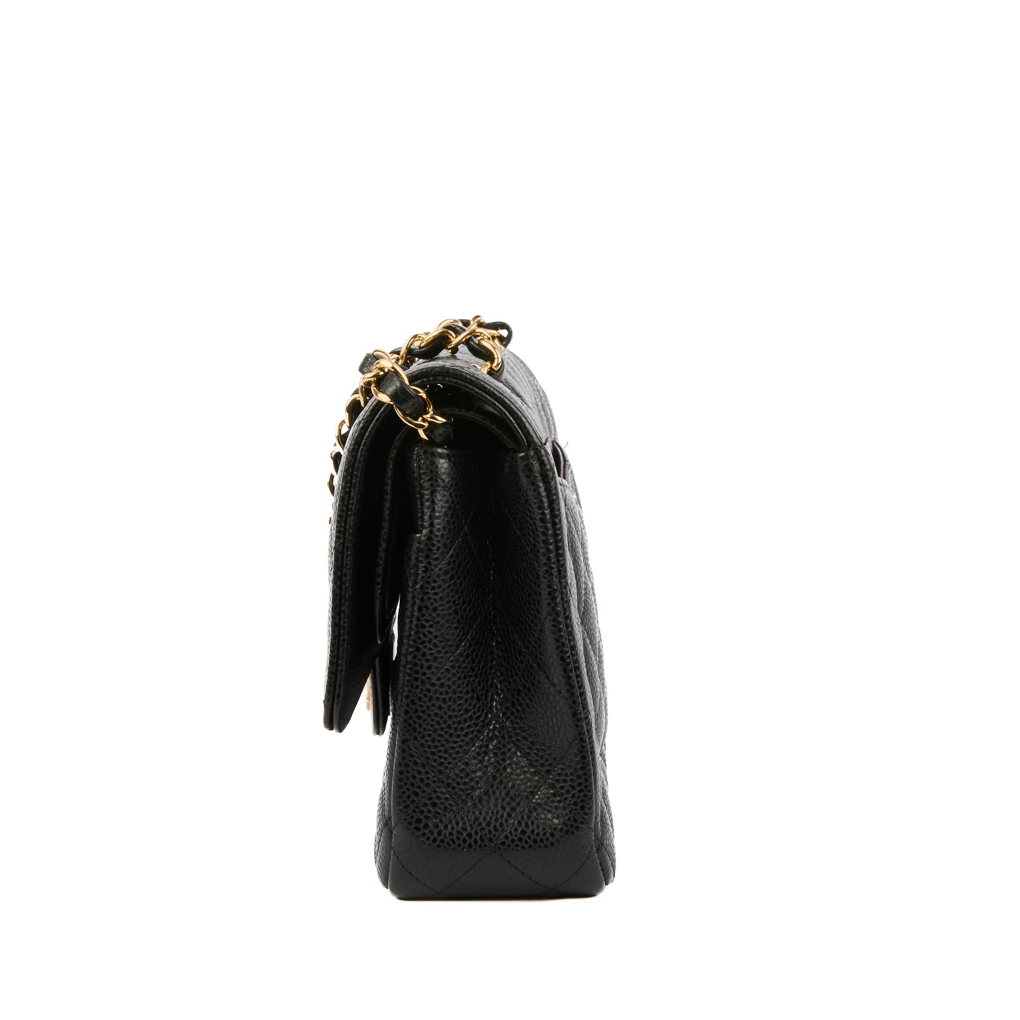 CHANEL - Sac bandoulière Timeless Classique 11.12 cuir caviar noir - Hand bag