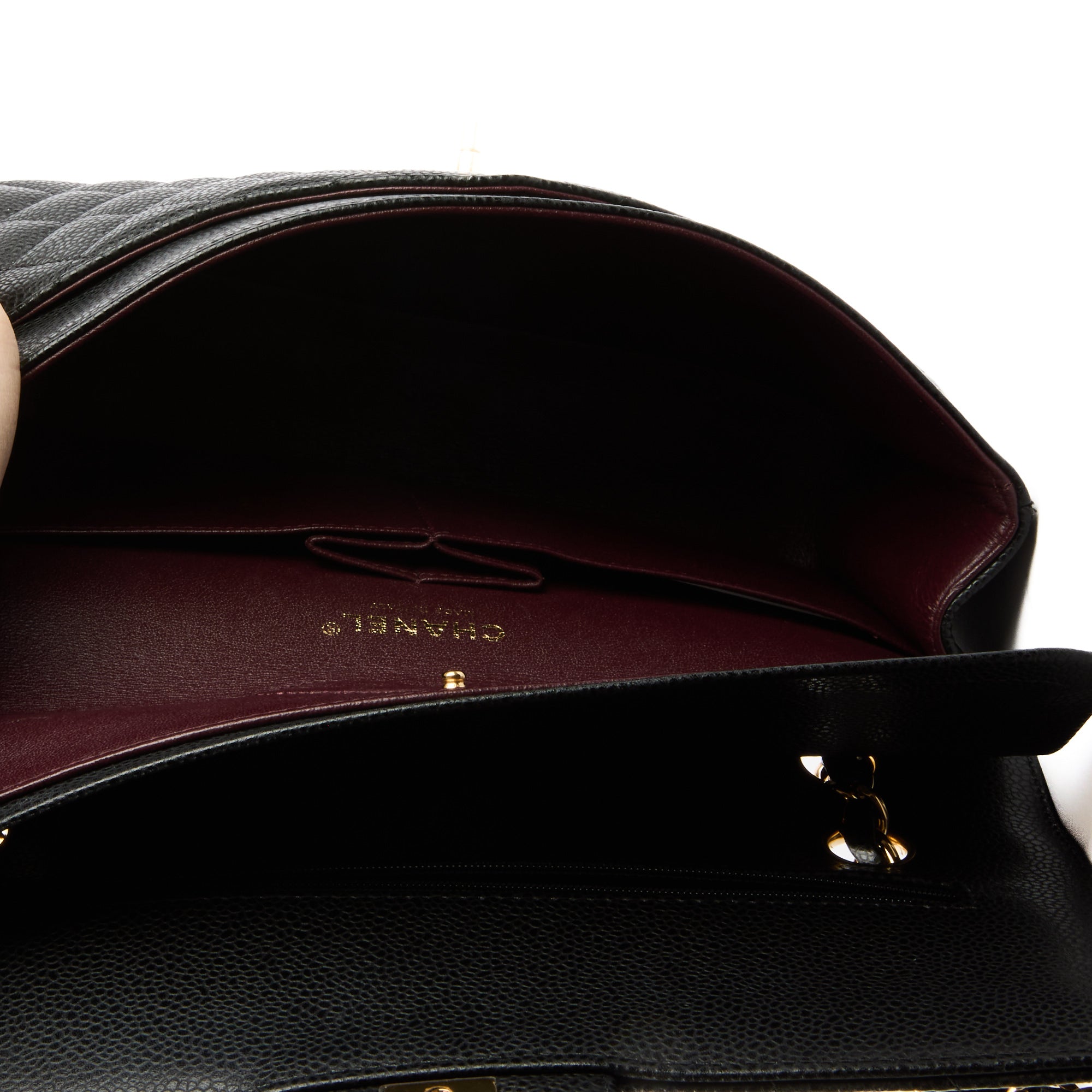 CHANEL - Sac bandoulière Timeless Classique 11.12 cuir caviar noir - Hand bag