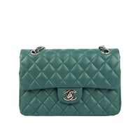 CHANEL - Small Classique Timeless shoulder bag in blue caviar leather - Handbag