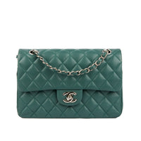 CHANEL - Small Classique Timeless shoulder bag in blue caviar leather - Handbag