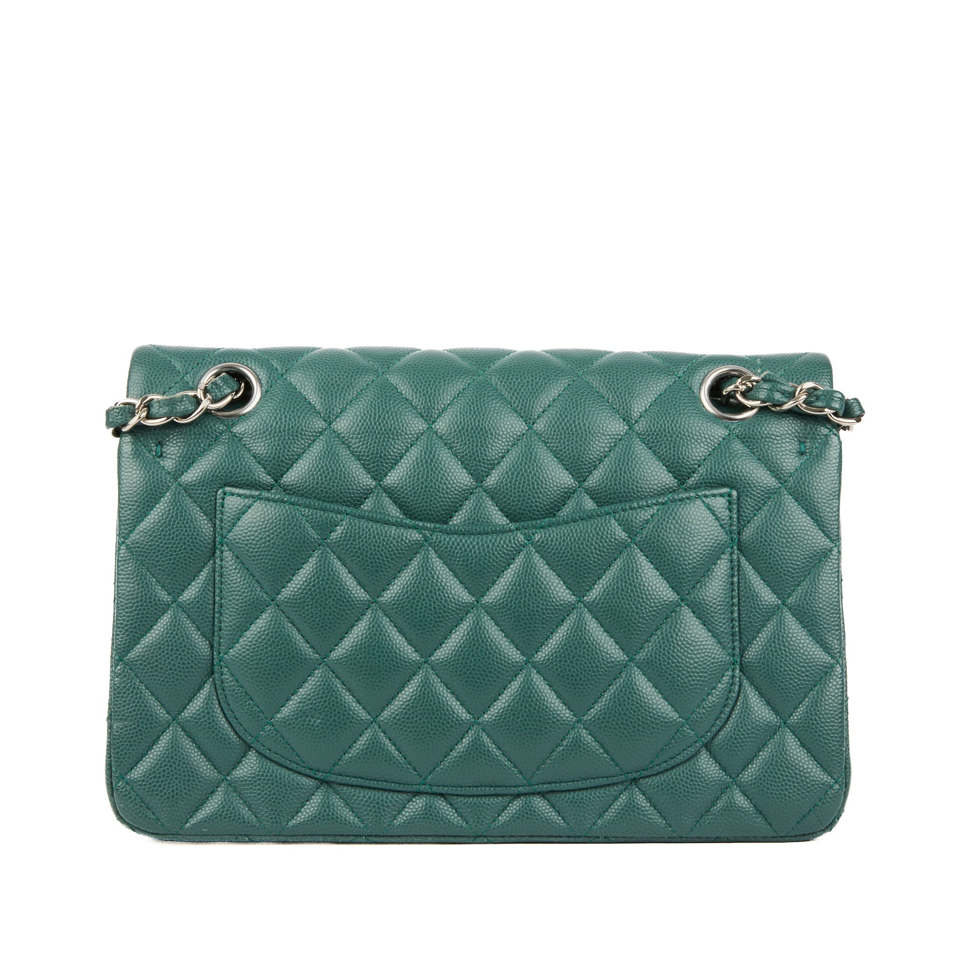 CHANEL - Small Classique Timeless shoulder bag in blue caviar leather - Handbag