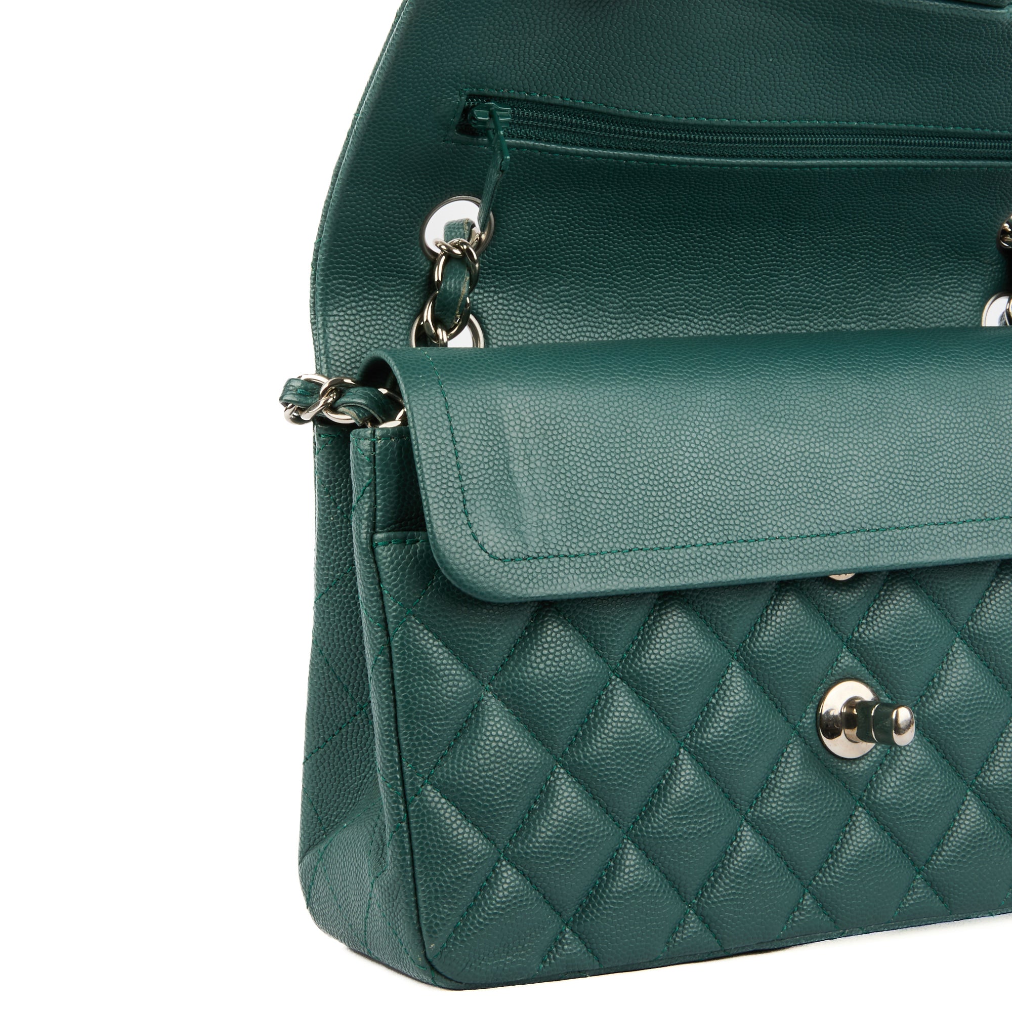 CHANEL - Small Classique Timeless shoulder bag in blue caviar leather - Handbag