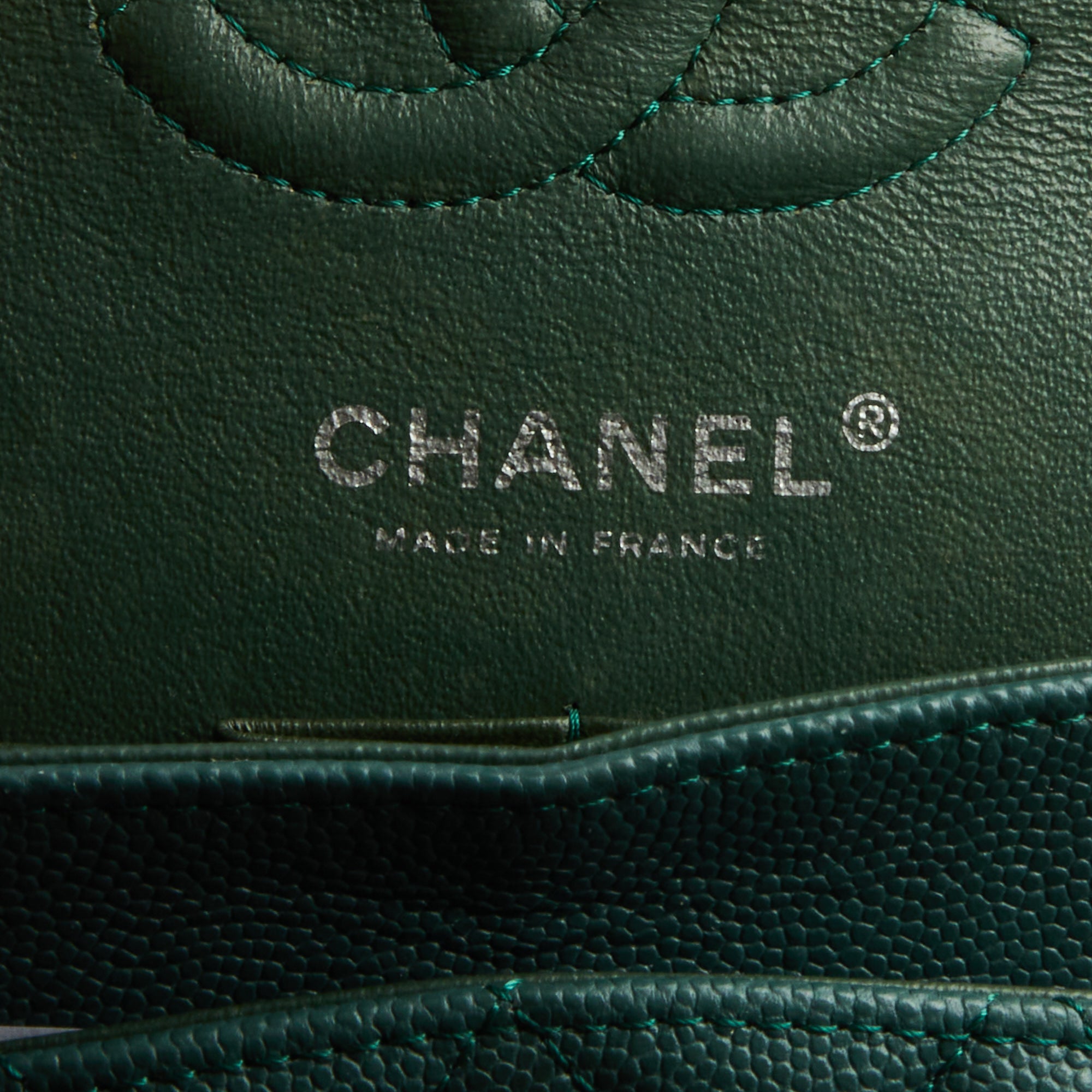 CHANEL - Small Classique Timeless shoulder bag in blue caviar leather - Handbag
