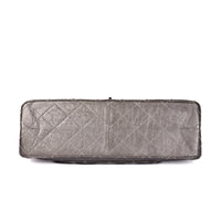 CHANEL - Maxi Jumbo 2.55 silver leather shoulder bag - Handbag