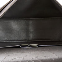 CHANEL - Maxi Jumbo 2.55 silver leather shoulder bag - Handbag