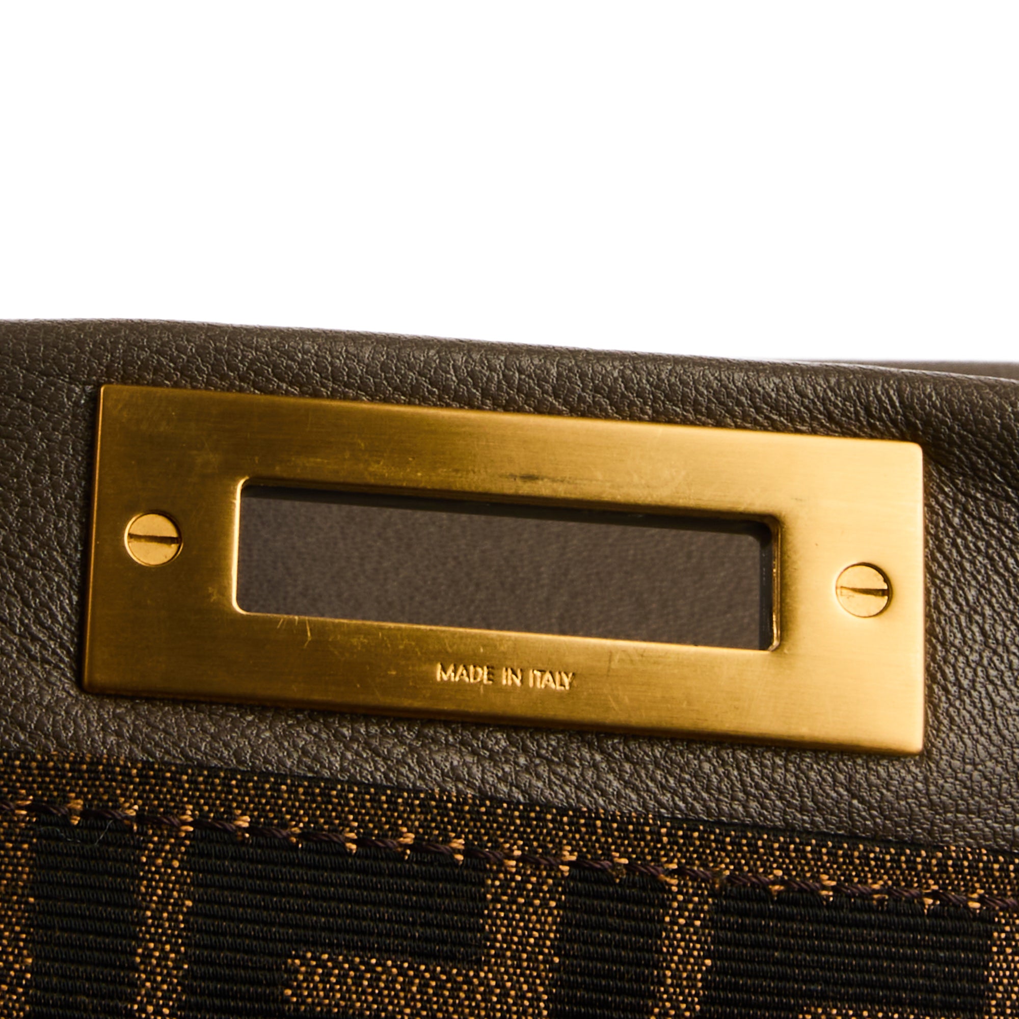 FENDI - Sac à main Peekaboo Large cuir marron - Hand bag