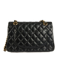 CHANEL - Sac bandoulière Small Classique Timeless cuir noir - Handbag