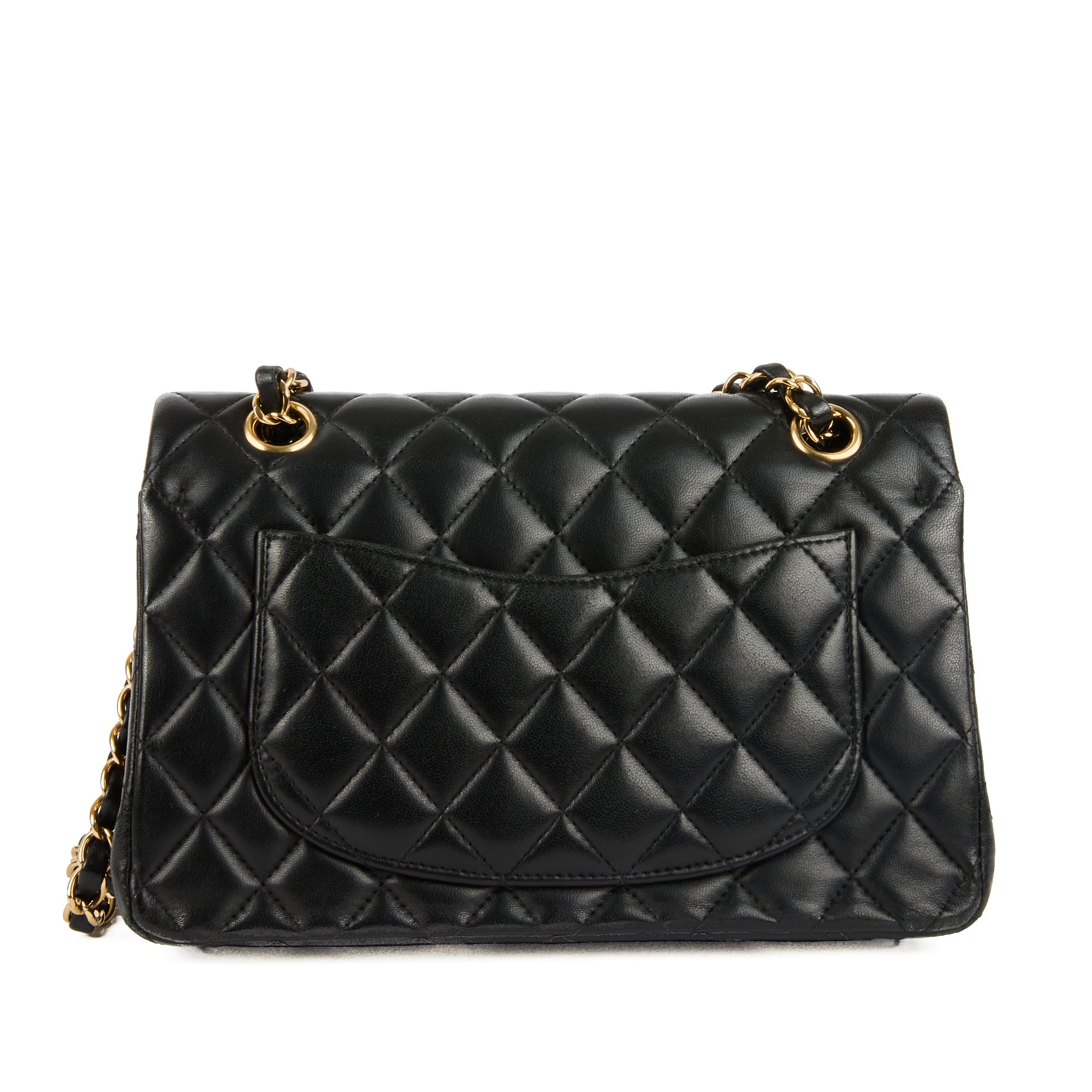 CHANEL - Sac bandoulière Small Classique Timeless cuir noir - Handbag