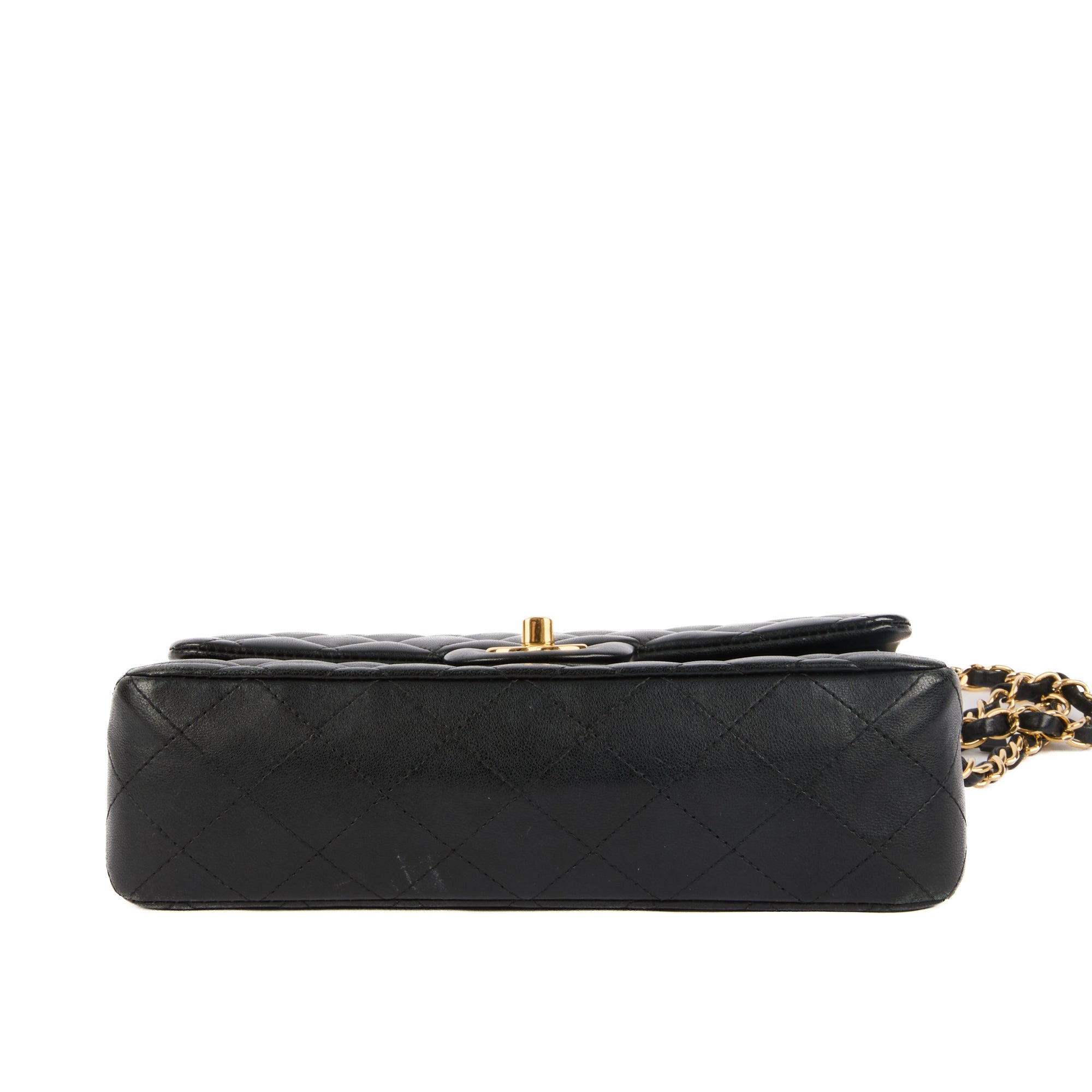 CHANEL - Sac bandoulière Small Classique Timeless cuir noir - Handbag