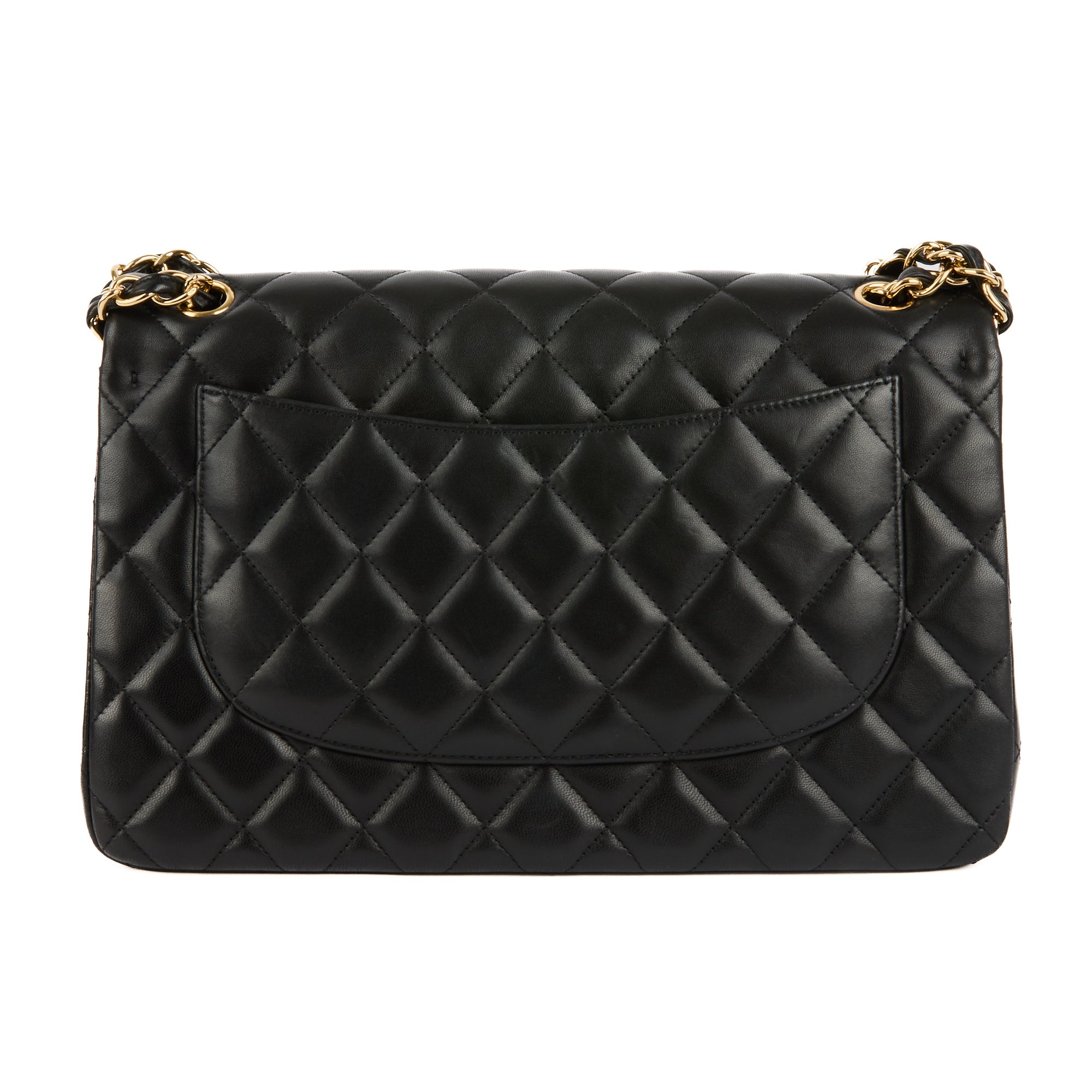 CHANEL - Sac bandoulière Jumbo Timeless classique cuir noir - Handbag