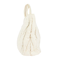 MIU MIU - Sac à main Cabas cuir matelassé vernis blanc - Handbag