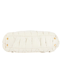 MIU MIU - Sac à main Cabas cuir matelassé vernis blanc - Handbag