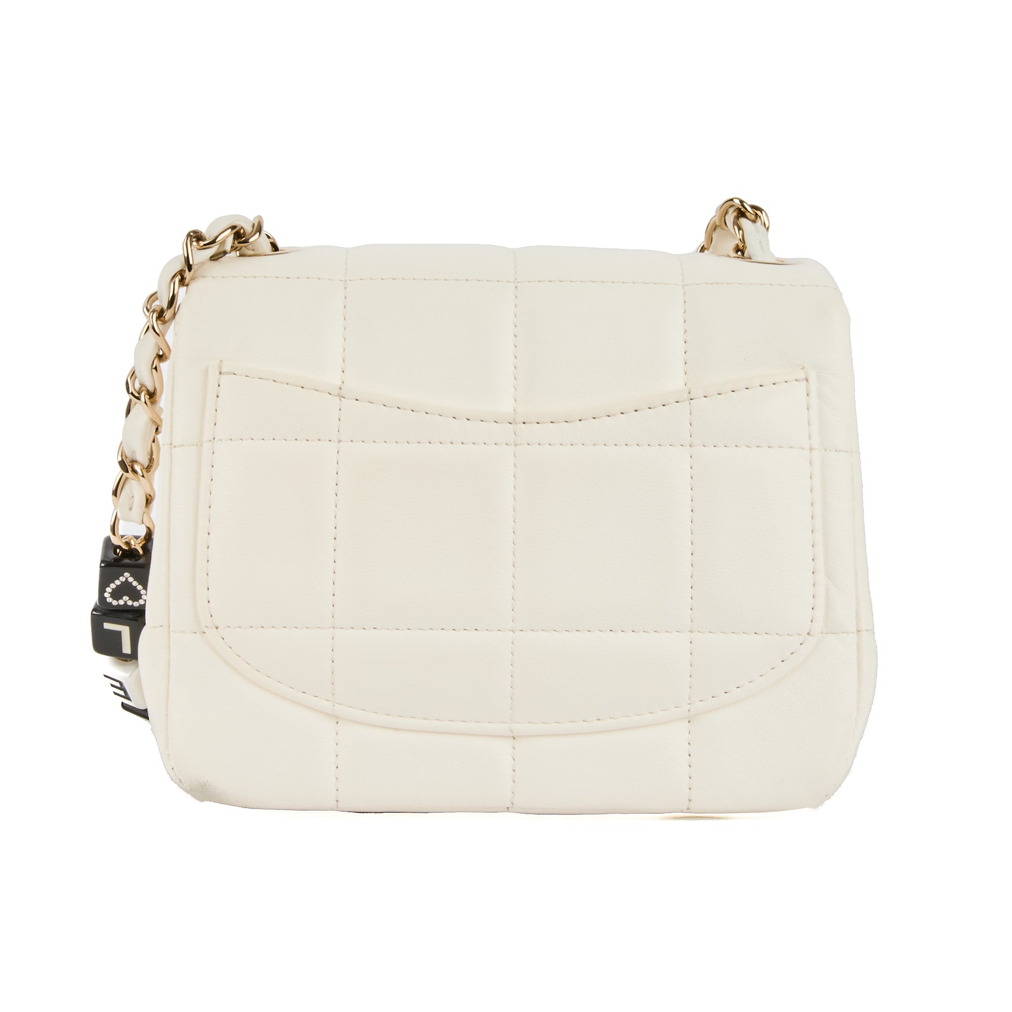 CHANEL - Sac bandoulière Mini Timeless Chocolate Bar cuir blanc - Handbag
