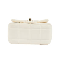 CHANEL - Sac bandoulière Mini Timeless Chocolate Bar cuir blanc - Handbag