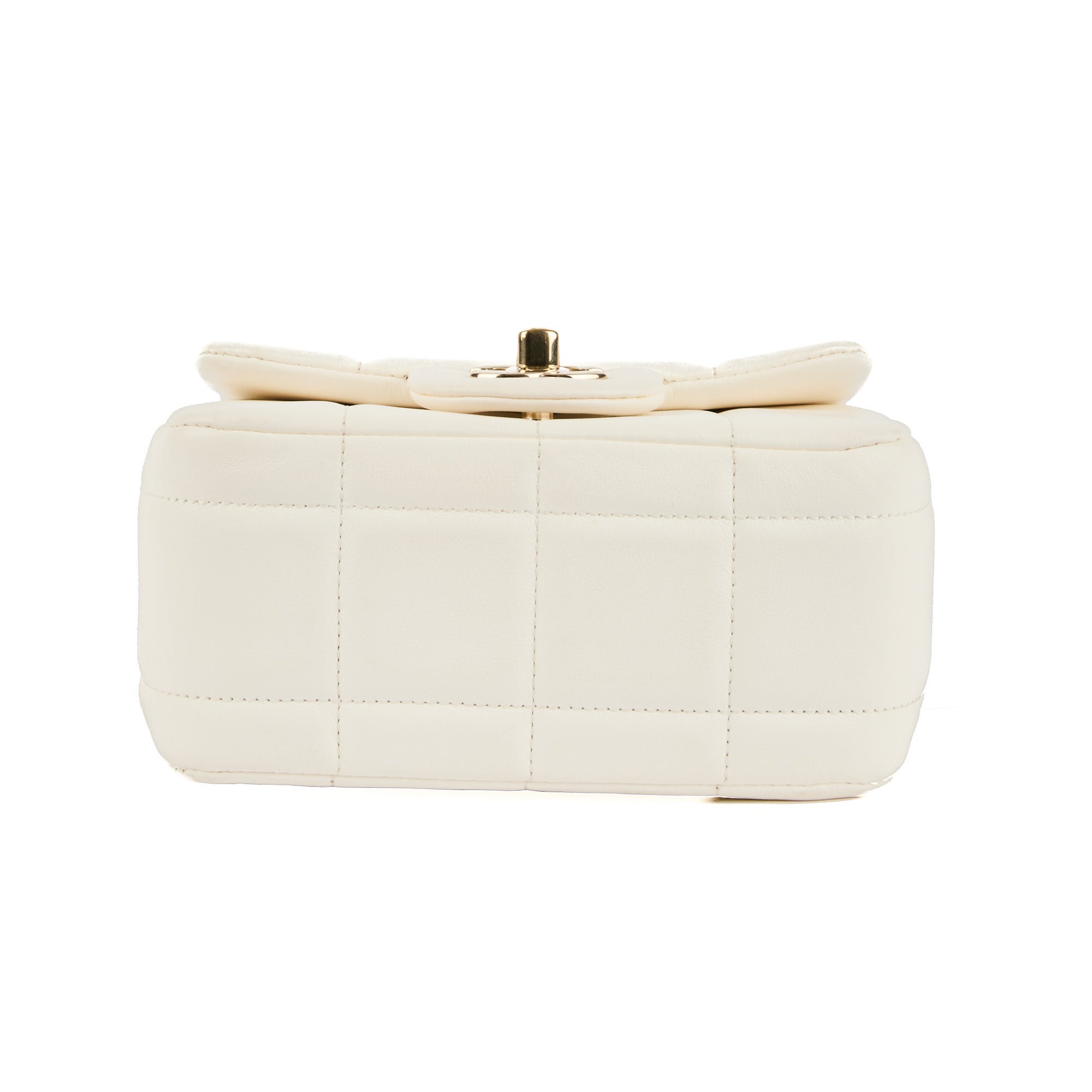 CHANEL - Sac bandoulière Mini Timeless Chocolate Bar cuir blanc - Handbag