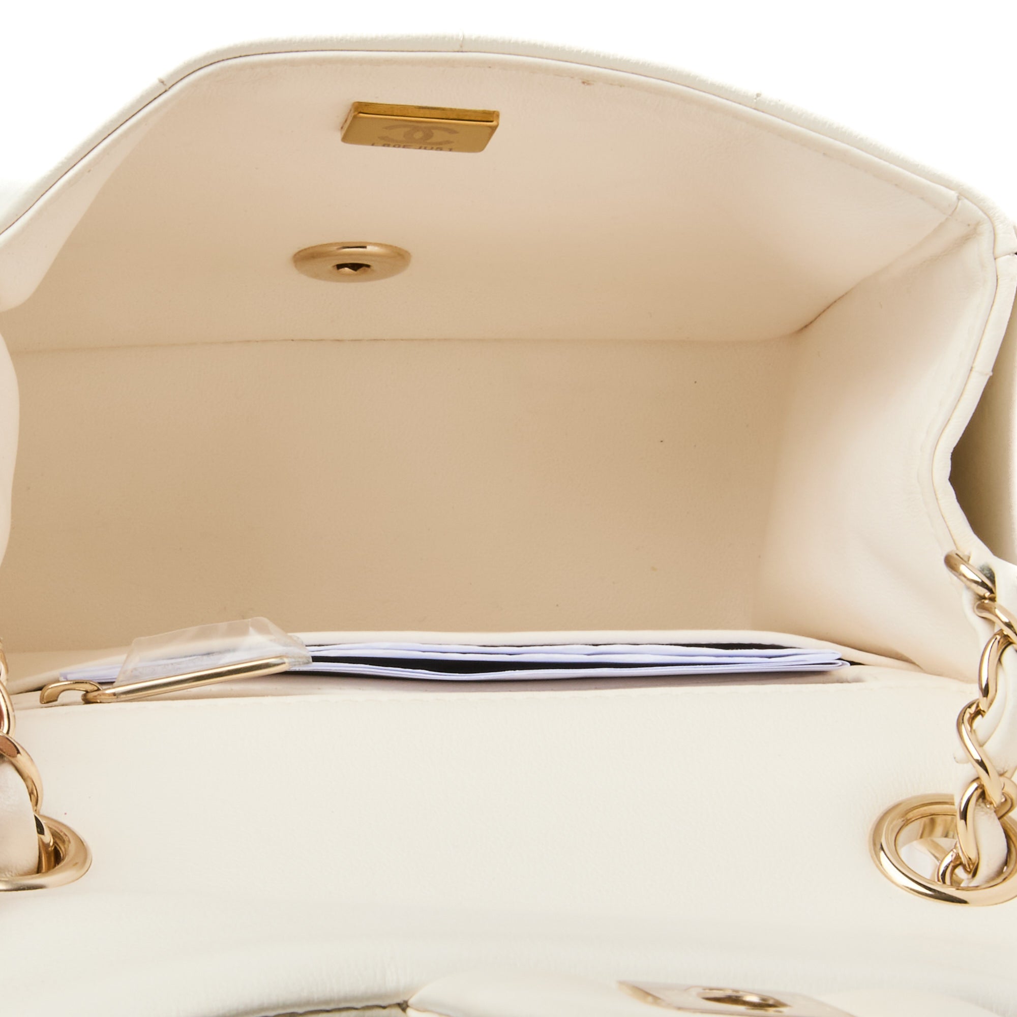 CHANEL - Sac bandoulière Mini Timeless Chocolate Bar cuir blanc - Handbag