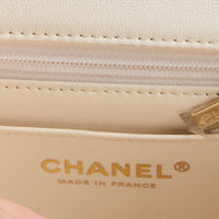 CHANEL - Sac bandoulière Mini Timeless Chocolate Bar cuir blanc - Handbag