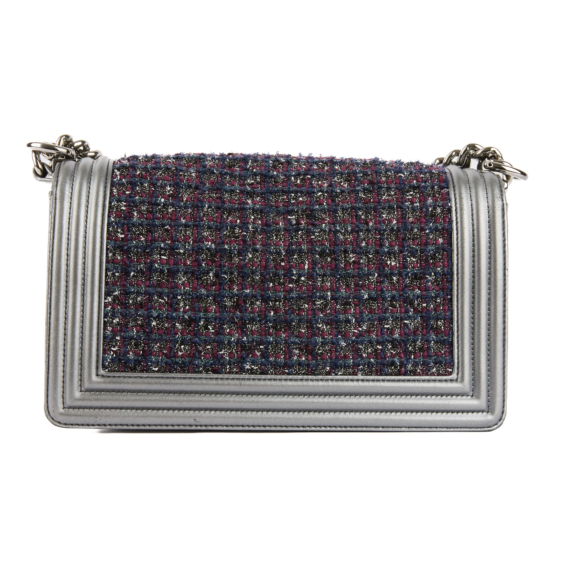 CHANEL - Boy Medium Tweed beige shoulder bag - Shoulder HandBag