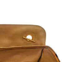 CHANEL - Sac à main cabas Caméra vintage Logo CC cuir matelassé beige - Handbag