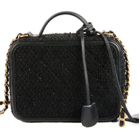 CHANEL - Vanity CC Logo handbag in black leather - Handbag 