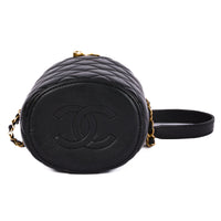 CHANEL - Sac bandoulière Crown box small cuir noir - Handbag