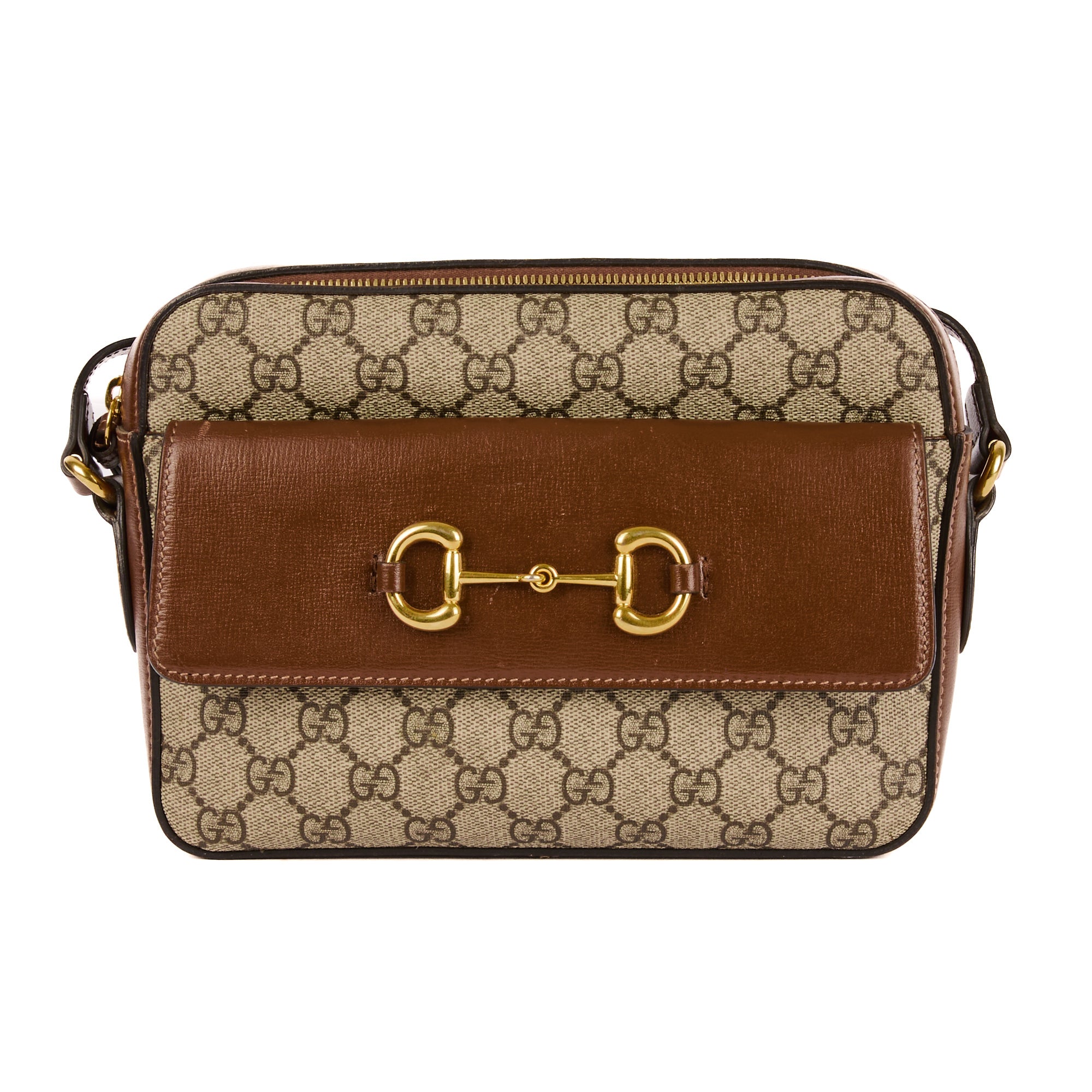 GUCCI - Small 1955 Horsebit shoulder bag in GG canvas - Handbag